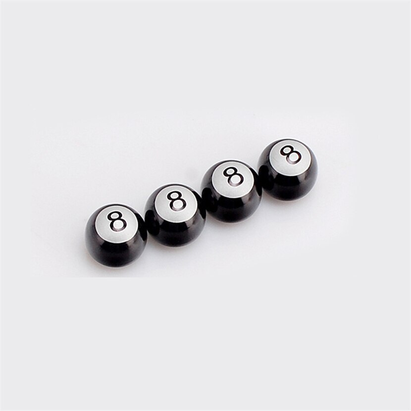 4pcs/set Number 8 Ball Shape Car Tire Valve Caps Car Dust Proof Stem Air Valve Cap For Motor Bike Car Accessories for Opel Corsa