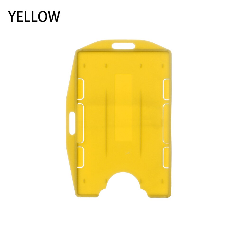 Kaarthouder, draagbaar, praktisch, duurzaam, multifunctioneel, harde plastic badgehouder, beschermhoes, dubbelzijdige kaarthouders: Yellowtkdk 12 k 69- g