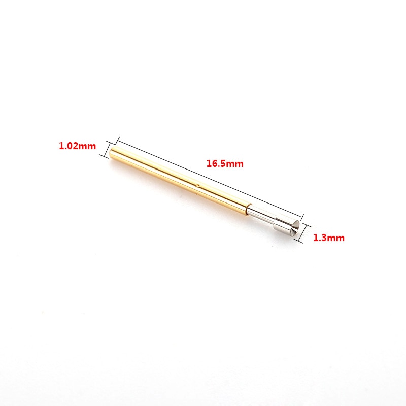 100 PCS P75-A Ronde Tip Spring Test Probe Pogo Pin voor Thuis Tool Sonde Contact Vinger Vernikkeld Test Probe naald Dia 1.3mm