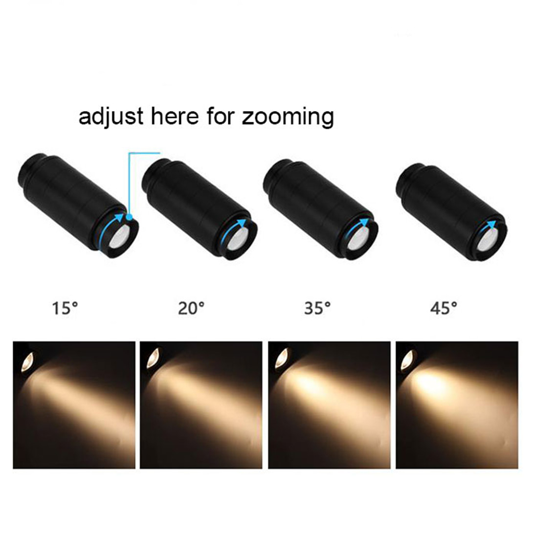 Nowoczesna lampa torowa Zoomable regulowana wiązka kątowa lampa szynowa punktowa odzież buty sklep Powiększenie wystawa galeria lampa reflektory kaczan