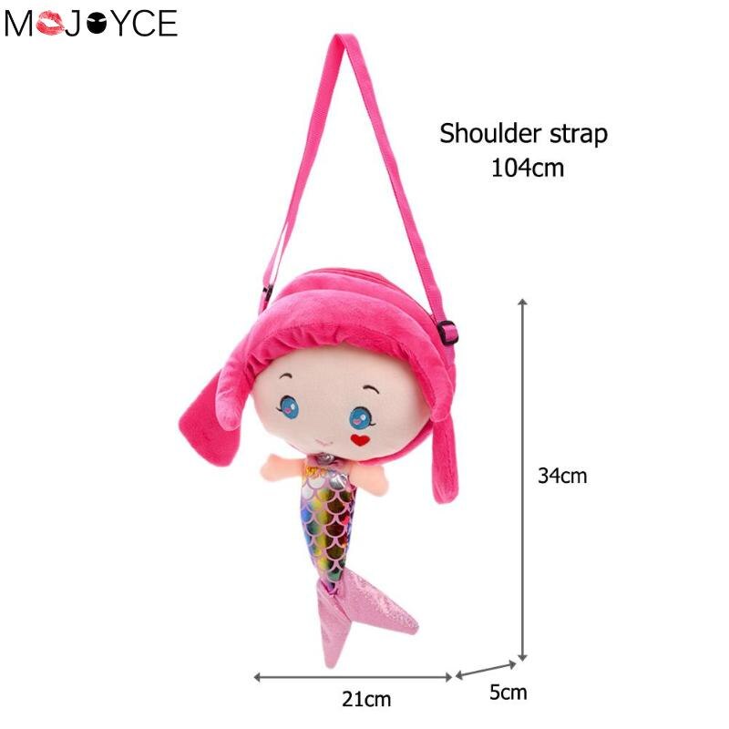 Mädchen Kinder Schulter Taschen Schöne Plüsch Umhängetasche Kinder Junge Mädchen Cartoon Fischschwanz Schulter Tasche sac ein haupt femme handtaschen