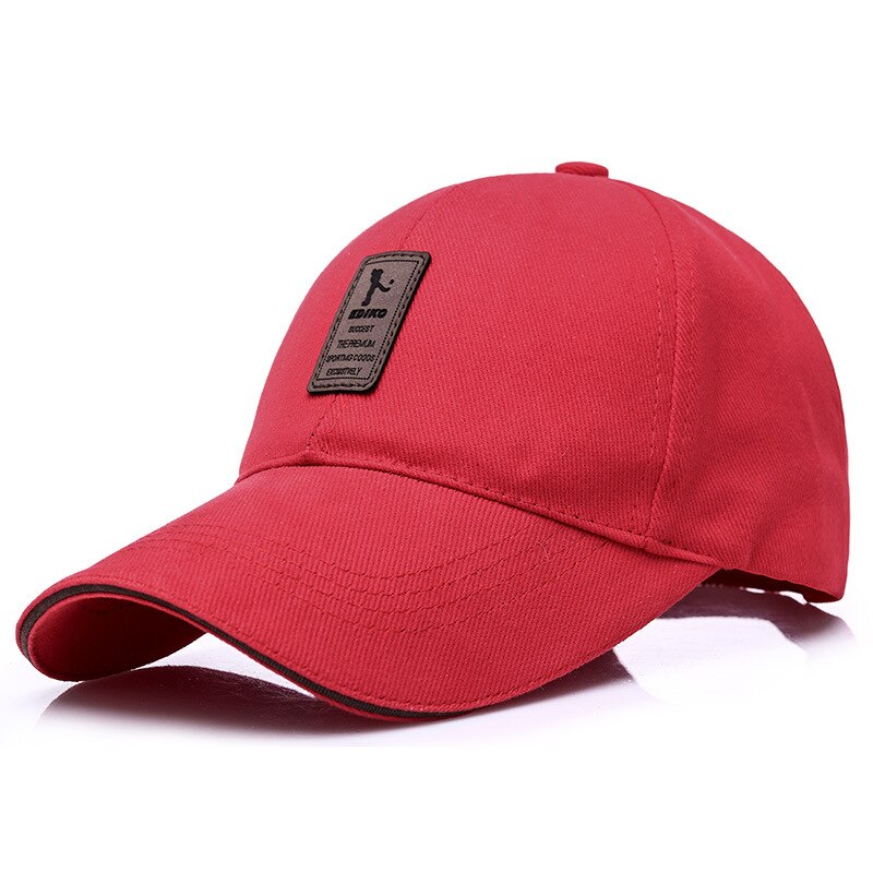 Men's Baseball Caps Street Hip Hop Snapback Cotton Hats Casual Caps for Men and Women Outdoor Sunscreen: Red