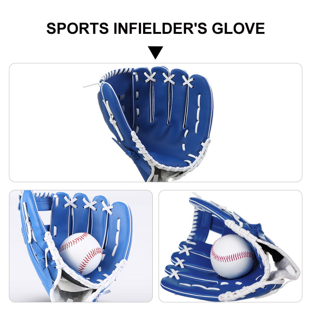 1Pc Honkbal Handschoen Pu Verdikte Handschoen Pitcher Training Handschoen Geen Baseball Voor Kid