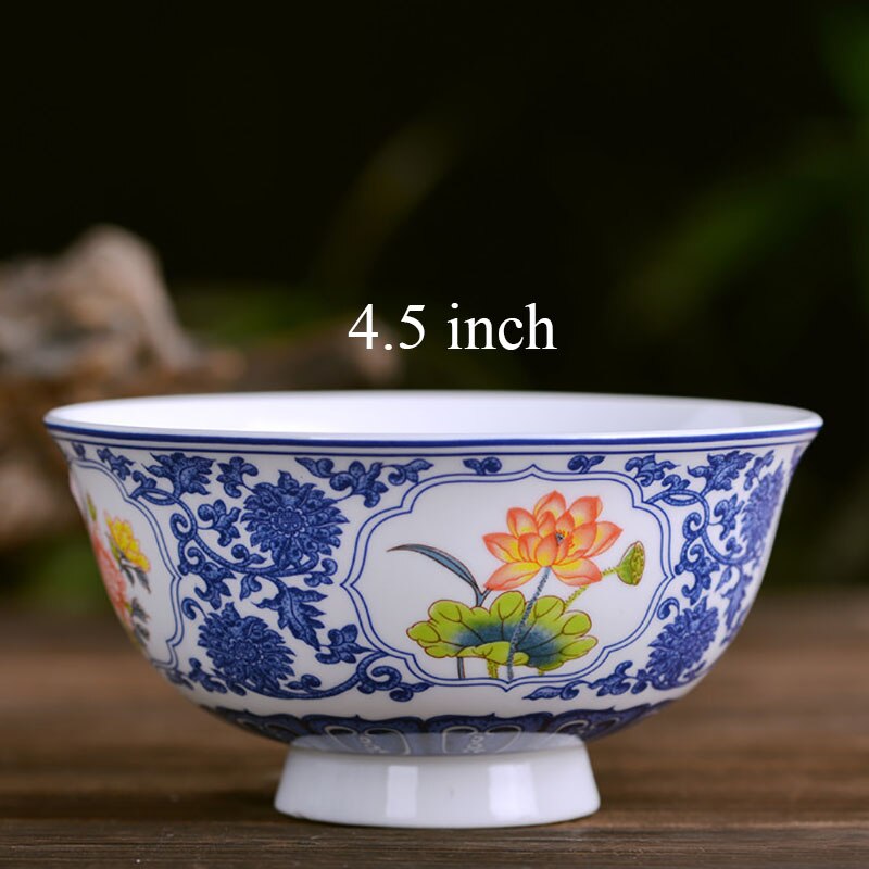 4.5 Inch Jingdezhen Keramische Kleine Rijstkom Chinese Bone China Ramen Mixing Bowls Servies Thuis Keuken Servies Voedsel Houder: N