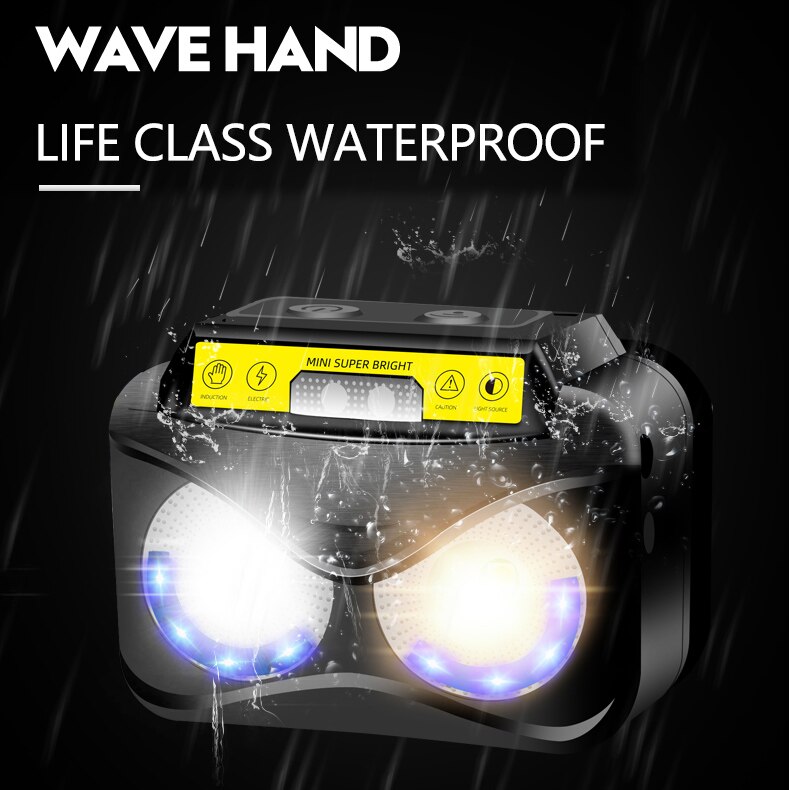 5V Draagbare Xpg + Cob Led Koplamp Usb Oplaadbare Camping Head Lamp Vissen Koplamp Zaklamp Waterproof Koplamp Torch