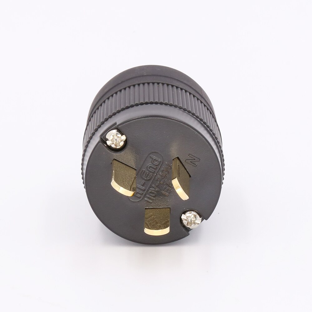 HI Fi Gold plated AU NZ CN HIFI POWER CONNECTOR Hi-End Rhodium Plated AU Mains Power Plug Male Copper Connector Cable Cord 3 Pin