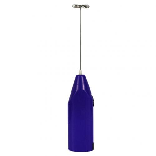 Melkopschuimer Roestvrij Staal Handheld Battery Operated Garde Drink Mixer Perfect Voor Latte Koffie Cappuccino: Paars