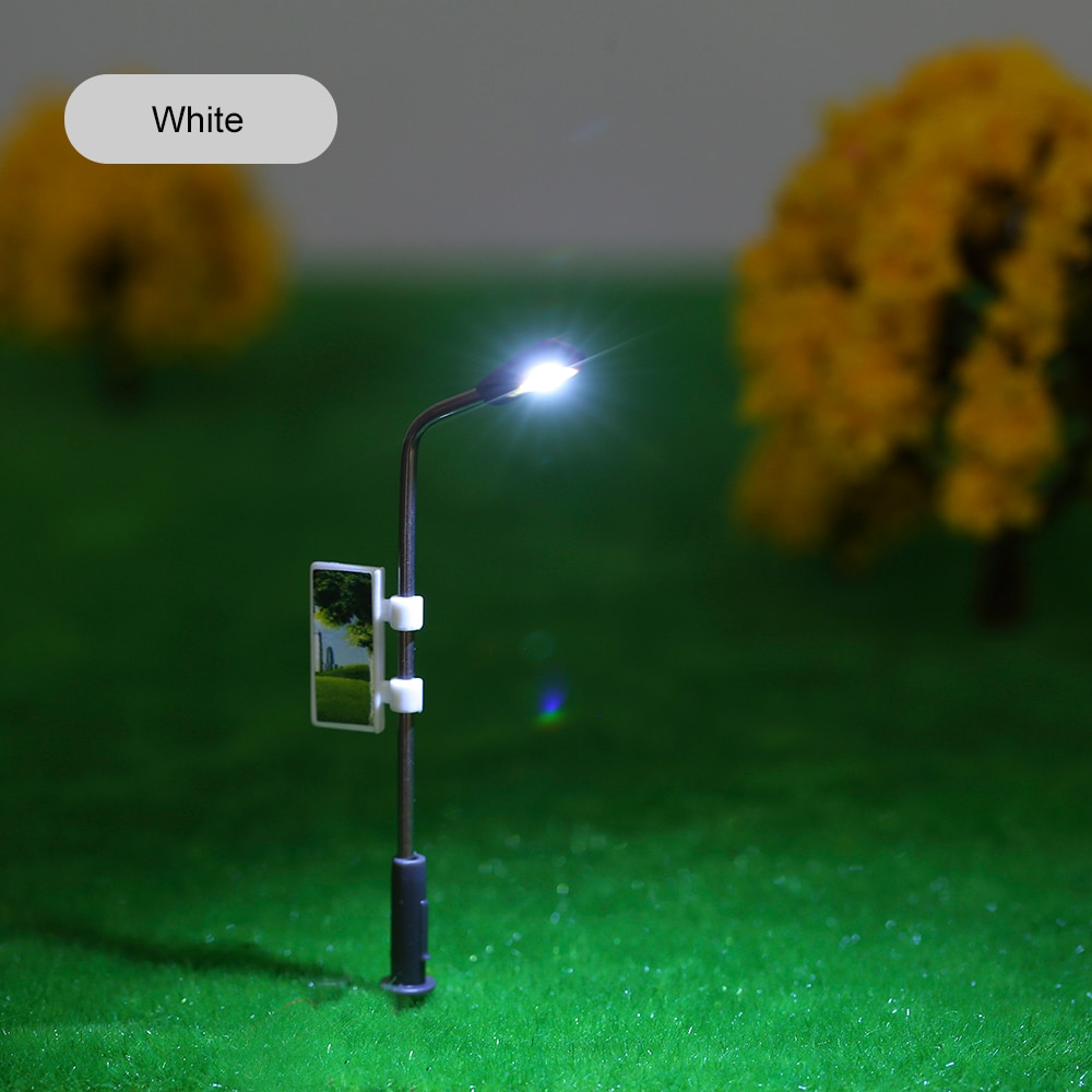 Heißer 20 teile/satz Modell Straße Lichter 1:200/150/100 skala Layout Laternenpfahl Eisenbahn Zug Garten Spielplatz Landschaft Led Lampe Beleuchtung