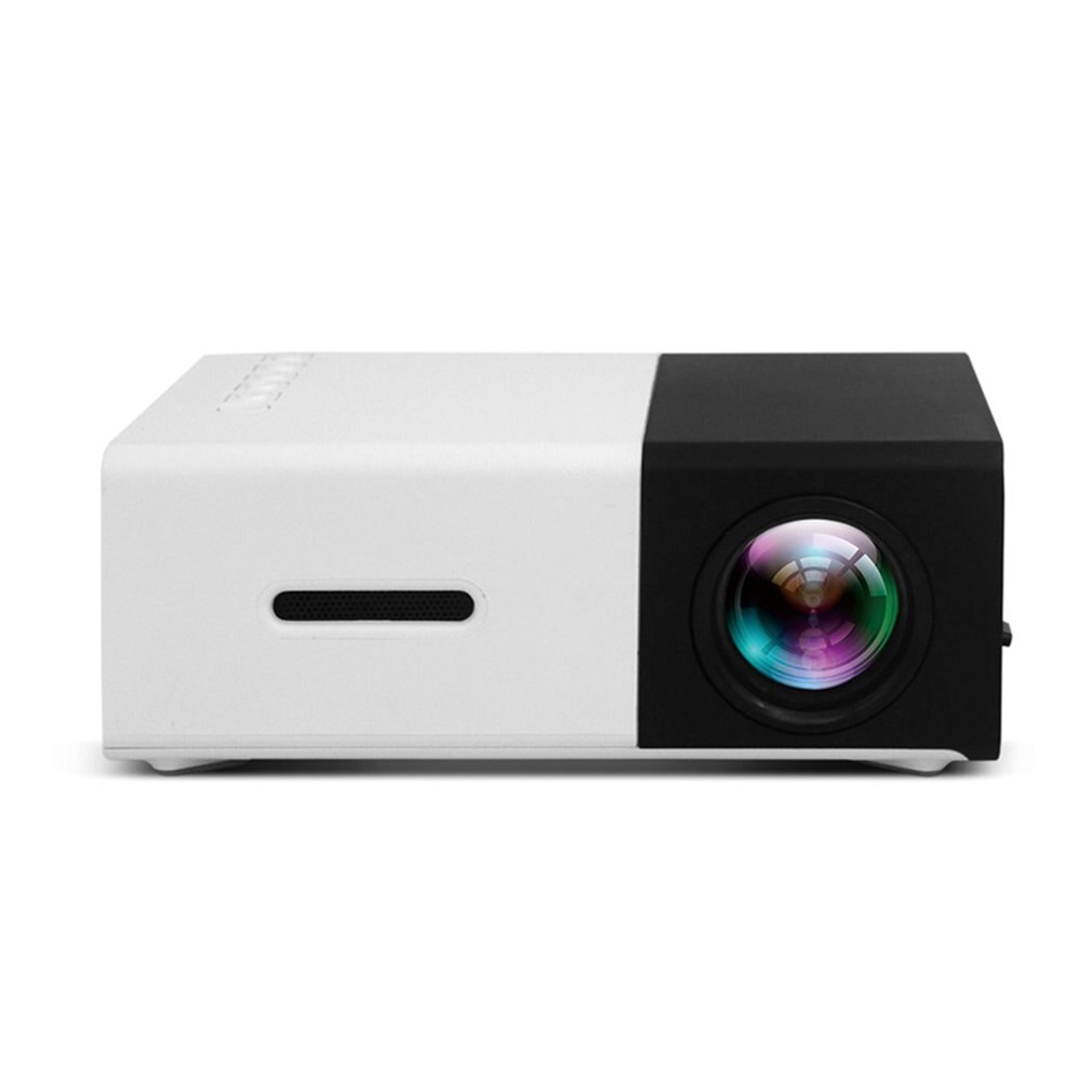 YG300 LED Mini Projector 320x240 Pixels Supports 1080P YG-300 HDMI USB Audio Portable Projector Home Media Video player: Black CN