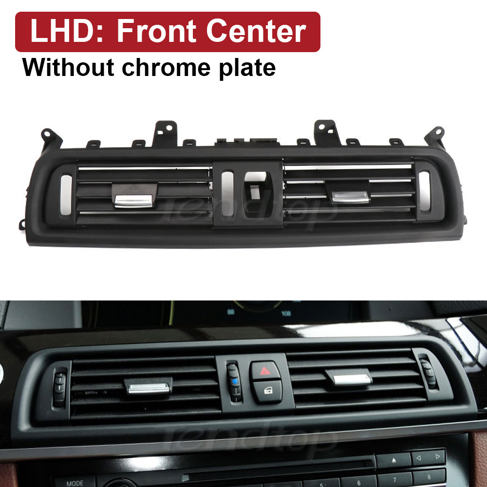 Klimaanlage entlüften Abdeckung Lenkrad Autos Verchromte Luft entlüften Gitter Abdeckung Tafel Für BMW F10 F11 F18 520i 523i 525i 528i 535i: LHD Vorderseite Center A