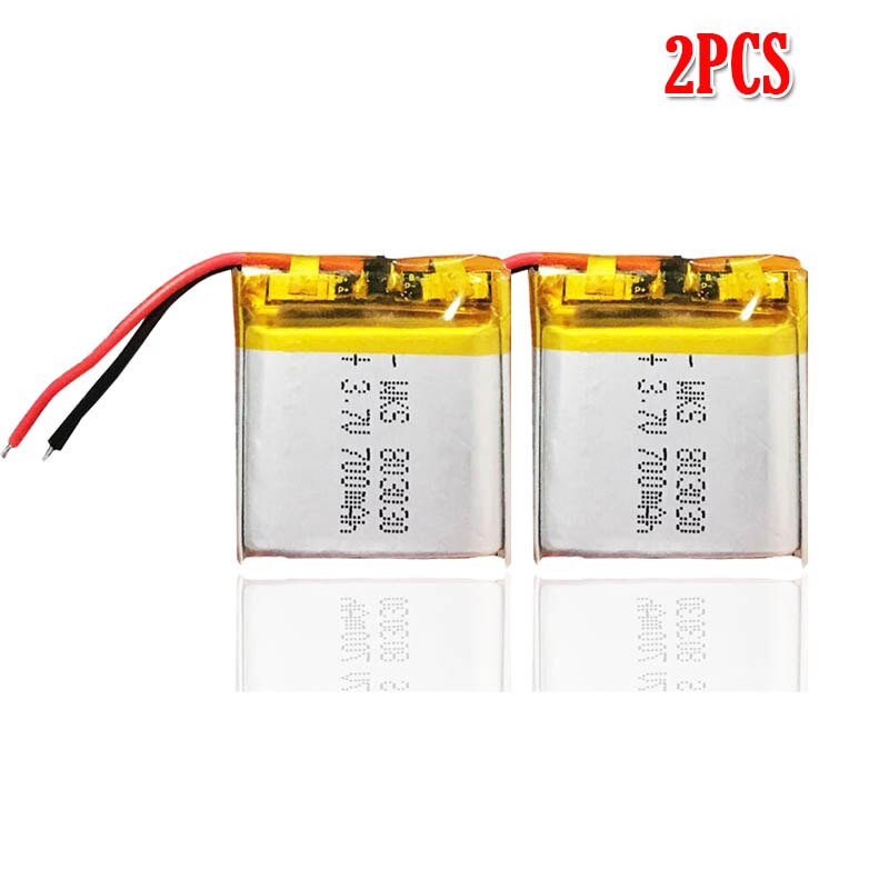700mah 3,7 V 803030 Lithium-Polymer LiPo Akku Für Smart Uhr MP3 MP4 MP5 DIY Spielzeug LED Licht navigator li-ionen-zelle: 2pcs
