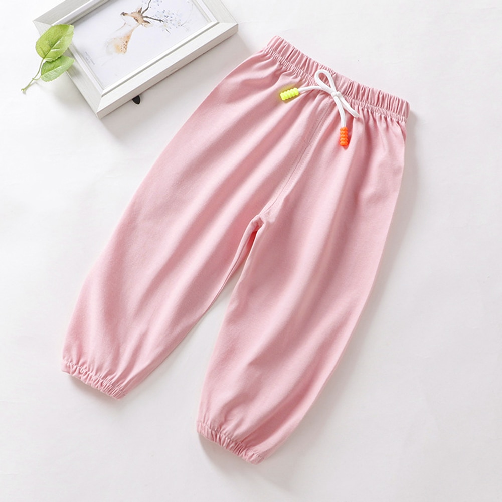 1-5 T, pantalones para niños, pantalones Harem de verano sólidos, pantalones largos finos de algodón para niña y niño