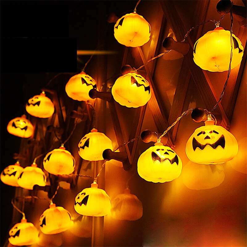 Claite 2.7m 16 led halloween græskar string lys led fe lys til festivaler jul halloween indretning lys