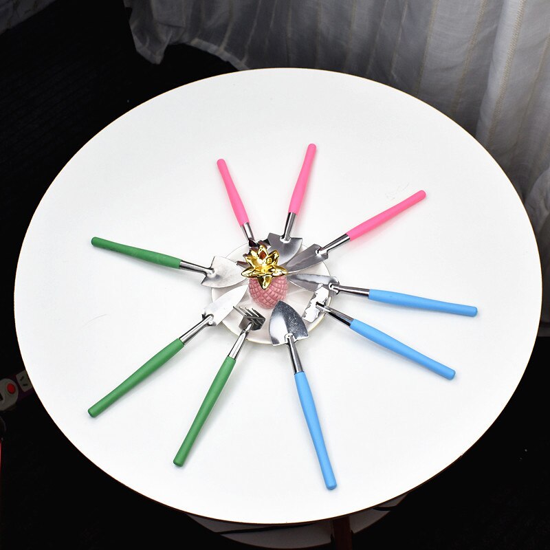 Blue Stainless Steel Gardening Tool Portable Balcony Home-grown Mini Digging Suits Shovel Rake Garden Combination Tool 3PCS /Set