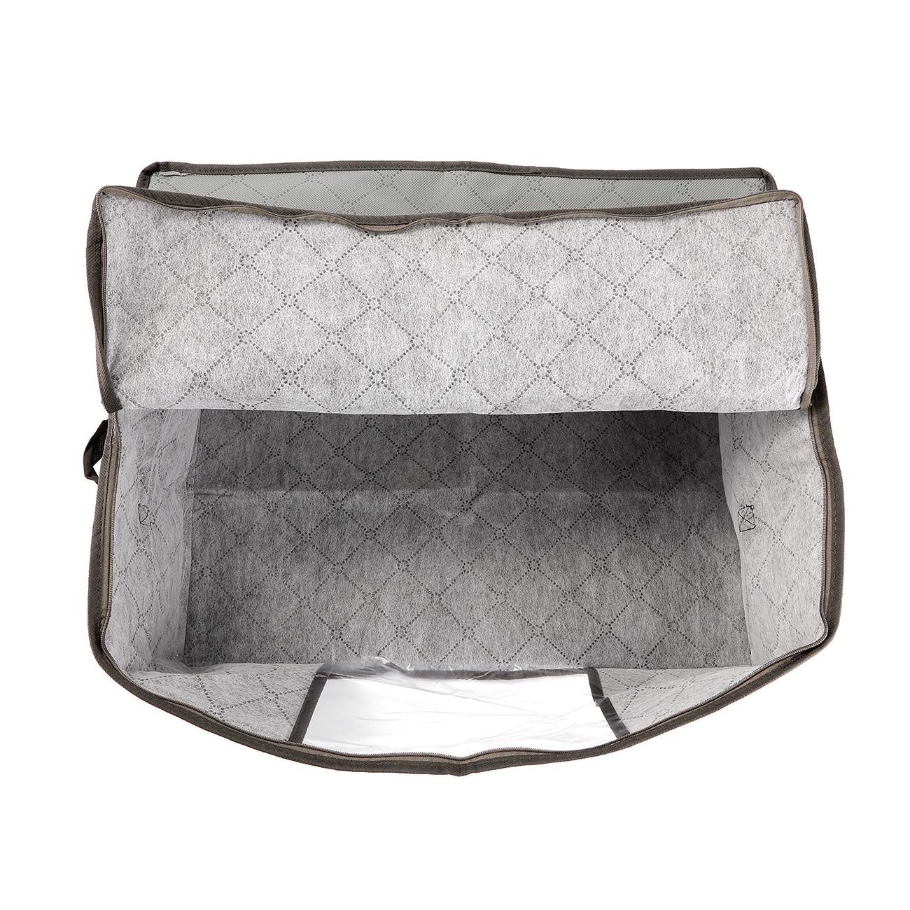 49 x 36 x 21cm 3 stk foldbare opbevaringsposer tøjarrangøræske tæppe quiltetrøje lynlås ikke-vævet foldeskab organisere