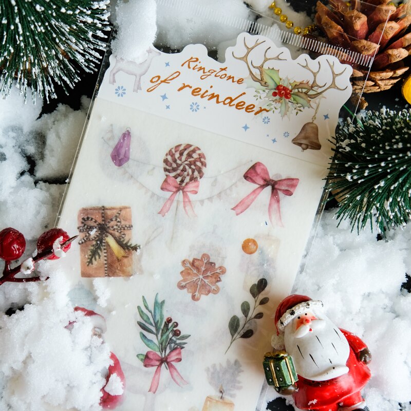 4 Stks/pak Kerst Serie Bullet Journal Mobiele Stickers Interieurstickers Dagboek Scrapbooking Label Sticker Briefpapier