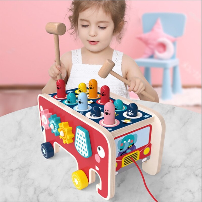 Brain Developmental Toy Wrack-A-Mole Gameset for Hand Motor Skill Training Baby Pounding Toy Playset Early Education Toy