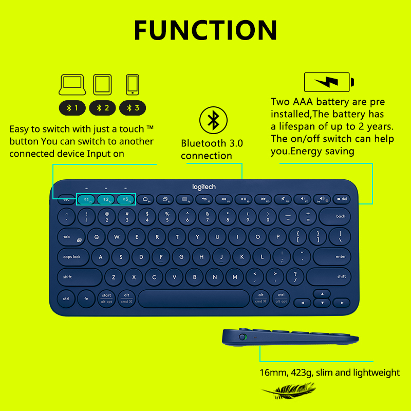 Logitech k360 - draadloos toetsenbord - qwerty iso - Computer kopen