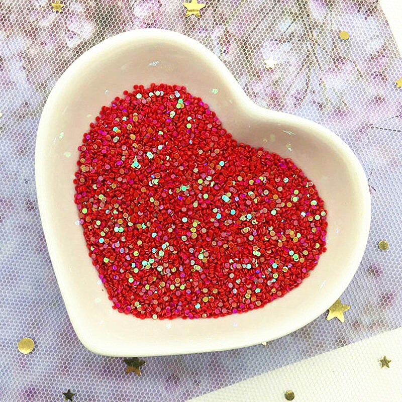 Multi taille 1mm 2mm cercle point forme Pvc Paillettes en vrac fête artisanat Nail Arts Sequin mariage décoration confettis 10g: ab red / 2mm 4000pcs 10g