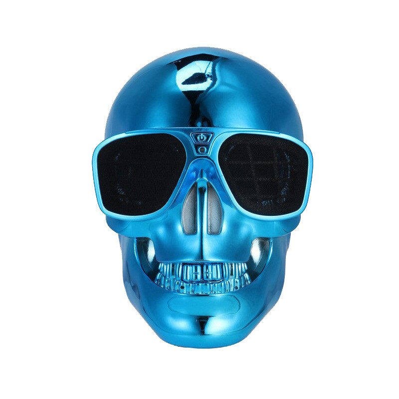 Ghost Skull Shape Plastic Metallic Wireless Bluetooth Speaker Sunglass NFC Skull Speaker Mobile Subwoofer Multipurpose Speaker