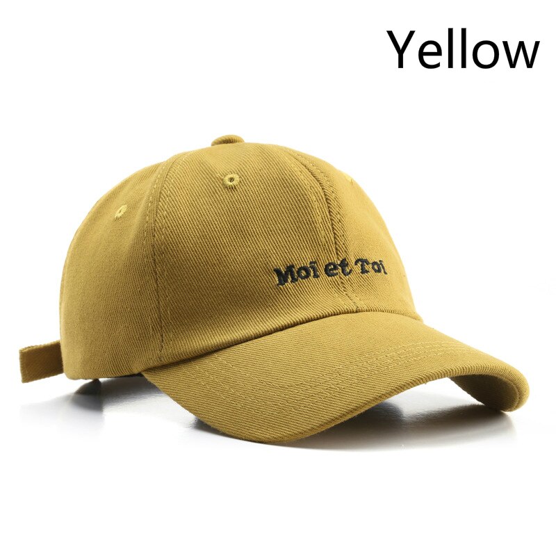 Casual baseballpet voor dames en heren moi et toi borduurhoed jongens meisjes snapback pet kleppen pet casquette: Geel