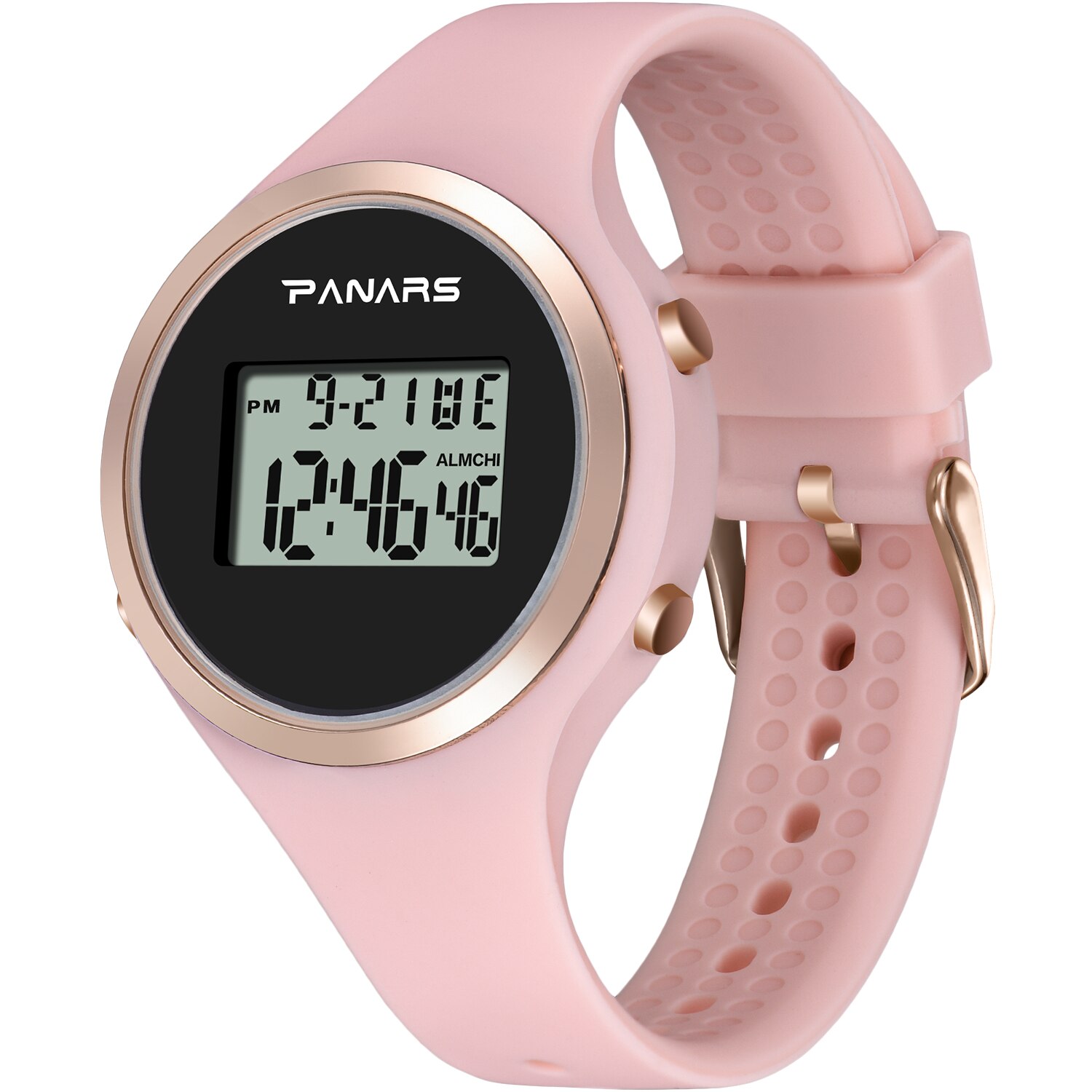 Relojes electrónicos para mujer, pulsera Digital Led de silicona, color rosa y negro, para vestido de tirantes, reloj deportivo femenino
