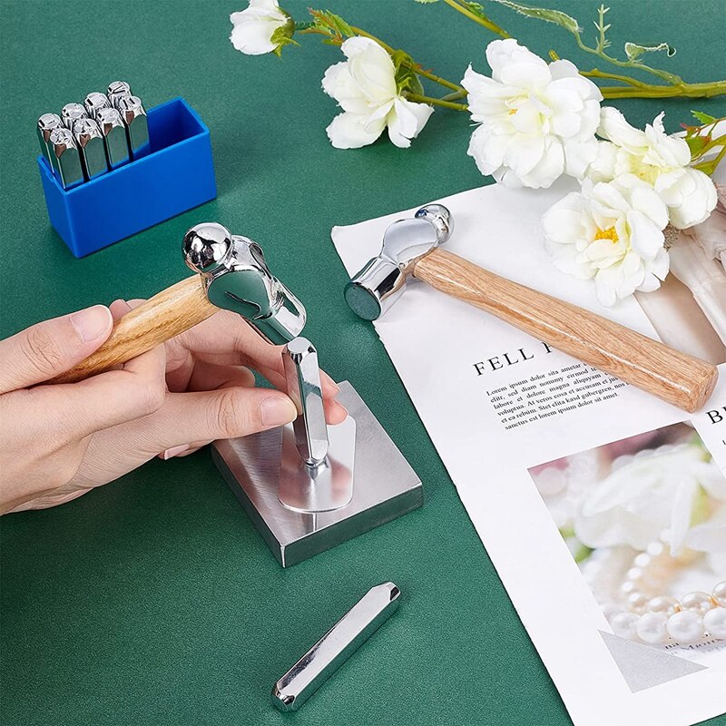 2 Stuks Bal Peen Hamer 4Oz Metalen Sieraden Hamer Dual Dubbelzijdige Metalen Hamer Draagbare Stalen Hamer 15.5Cm/6.1Inch