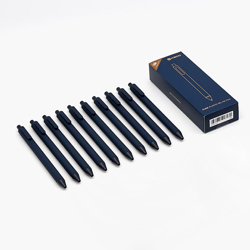 Originele Xiaomi Mijia Kaco Pen 0.5mm Gel Pen Ondertekening Pen Core Duurzaam Ondertekening Pen Refill Soepele Schrijven voor School kantoor: 10 blue pens