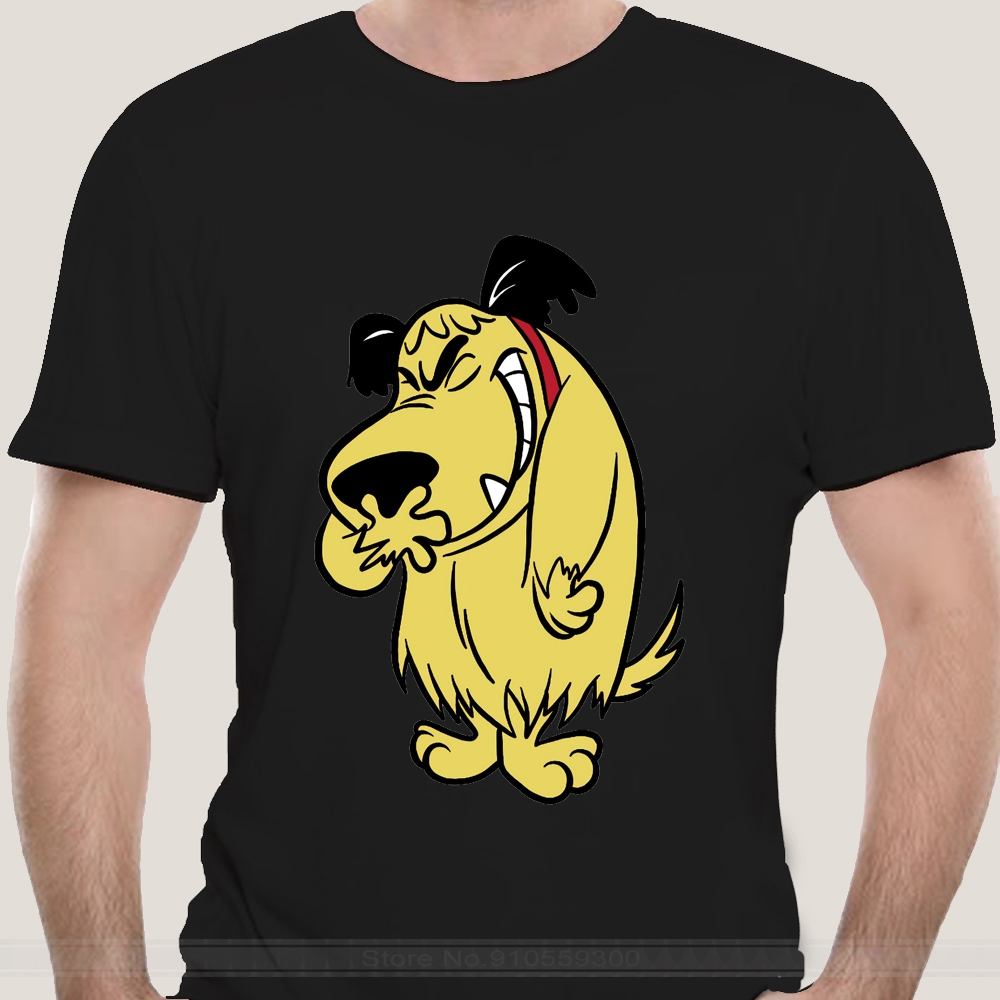 Muttley T-shirt Muttley Mutley Cartoon Lachende Lachen Hond Humor Hihi Heehee Haha T-shirt Mannen Katoen Teeshirt: XS / black