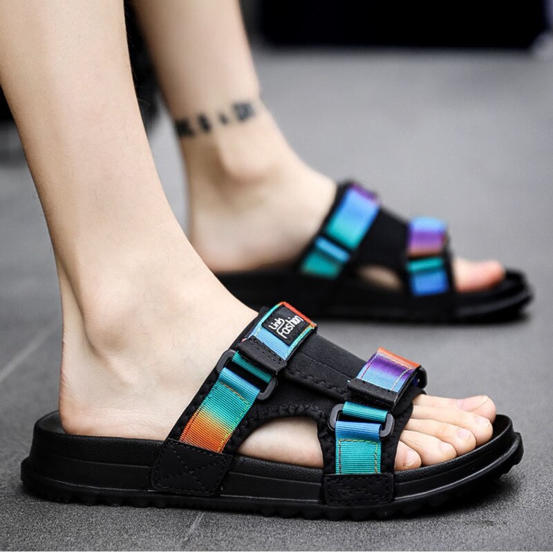 Sommar herr tofflor herr bekväma halkfria flip flop fritidsskor kontorstyg lägenheter herr 39 s skor