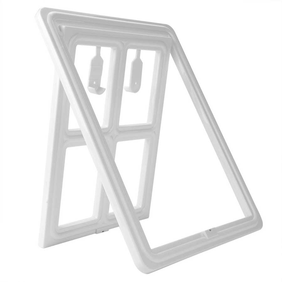 Automatic Magnet Lockable Plastic Pet Dog Cat Door for Screen Window Security Flap Gates Enter Freely Plastic Pet Dog Cat Door