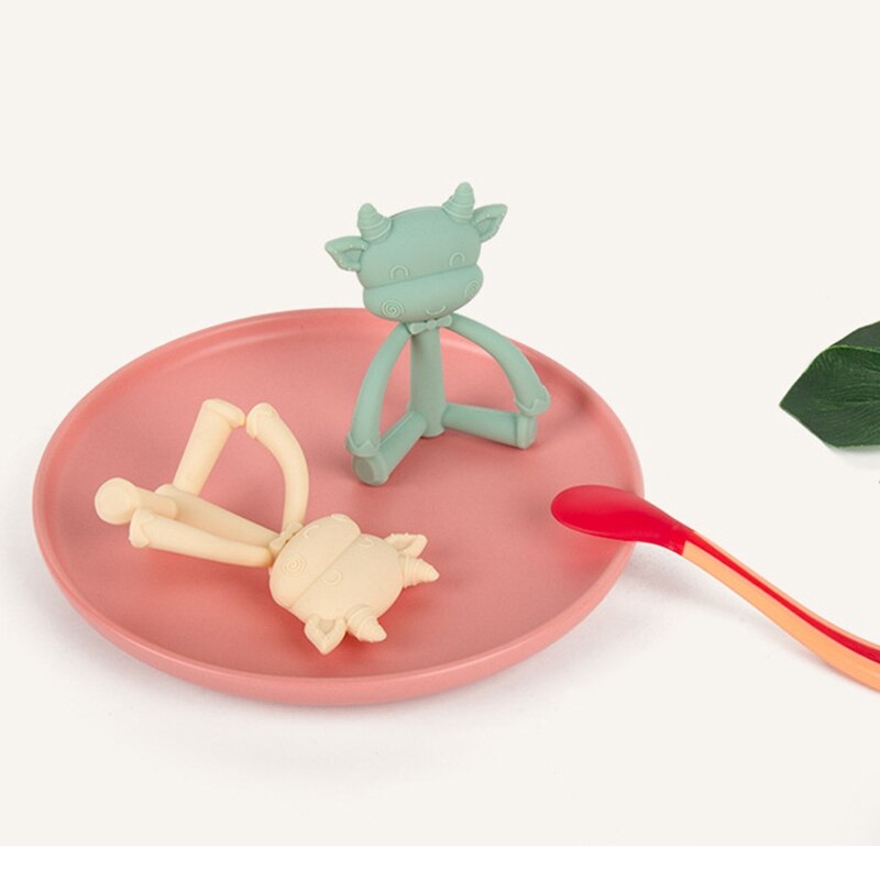 Del bambino del silicone Dentizione Masticare Giocattoli Sensoriale Ciucci per Bambini per Lo Sviluppo: verde