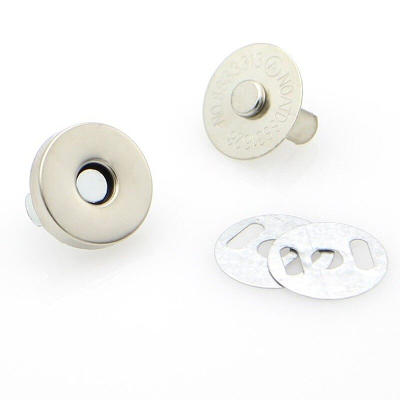 50 unids/lote bolsos prácticos magnético botones de Metal cierres a presión artesanía de botones de imán DIY accesorios 14/18mm