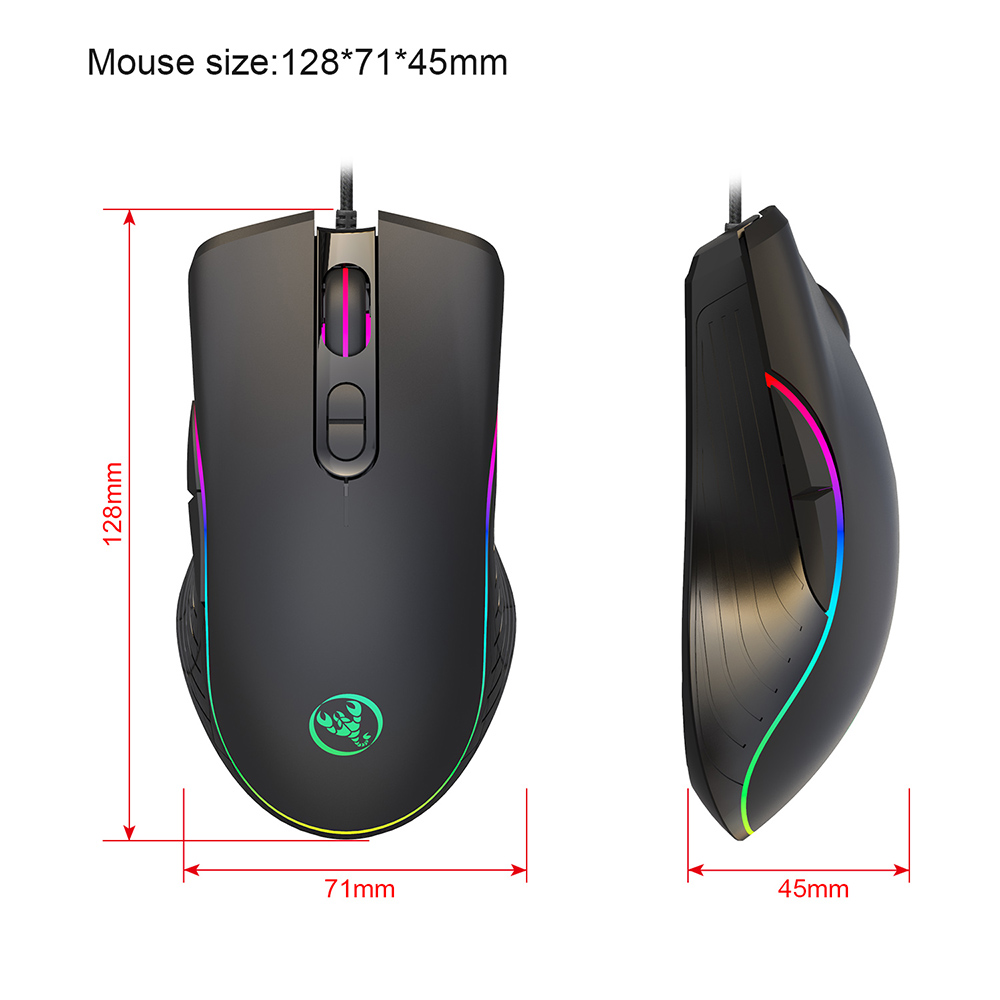 High-End Gaming Muis Bedrade Muis Ergonomische 7 Knoppen Programmeerbare Rgb Verlicht Gamer Mause Voor Laptop Computer Gamer