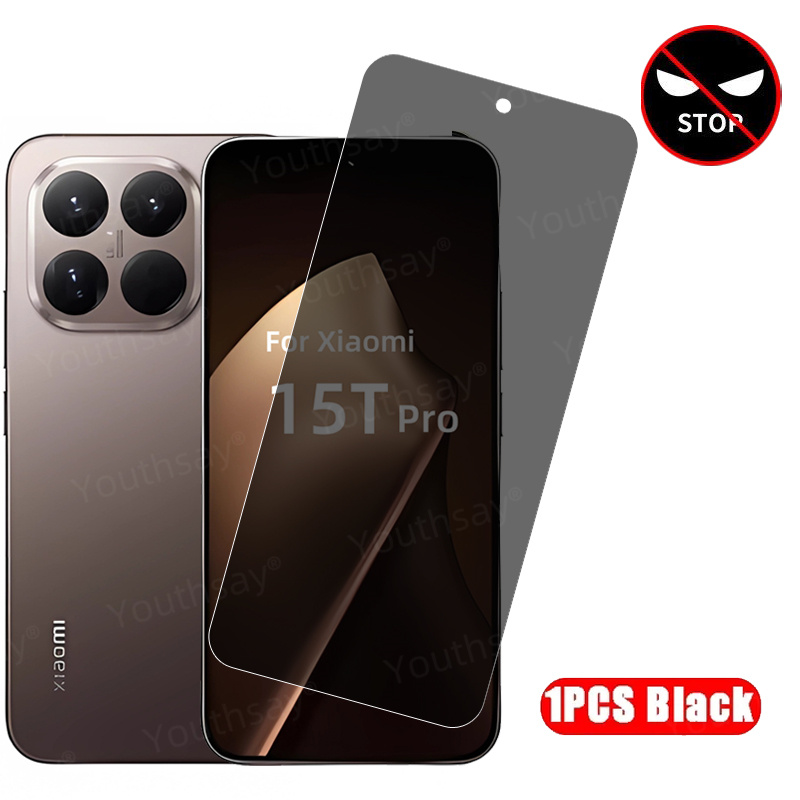 Szkło Hartowane Ochronne na Ekran Xiaomi 15T z Funkcją Prywatności, Szkło Anty-szpieg, Folia Ochronna na Telefon Mi 15T, Folia Anty-Podglądowa Xiaomi 15T zawodowiec: Złoto / Xiaomi 15 T