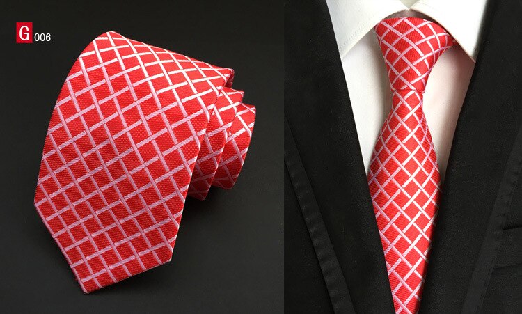 Rbocott plaid slips herre slips 8cm blå slips grøn & orange farve hals slips til mænd business rødt bryllup jakkesæt tilbehør