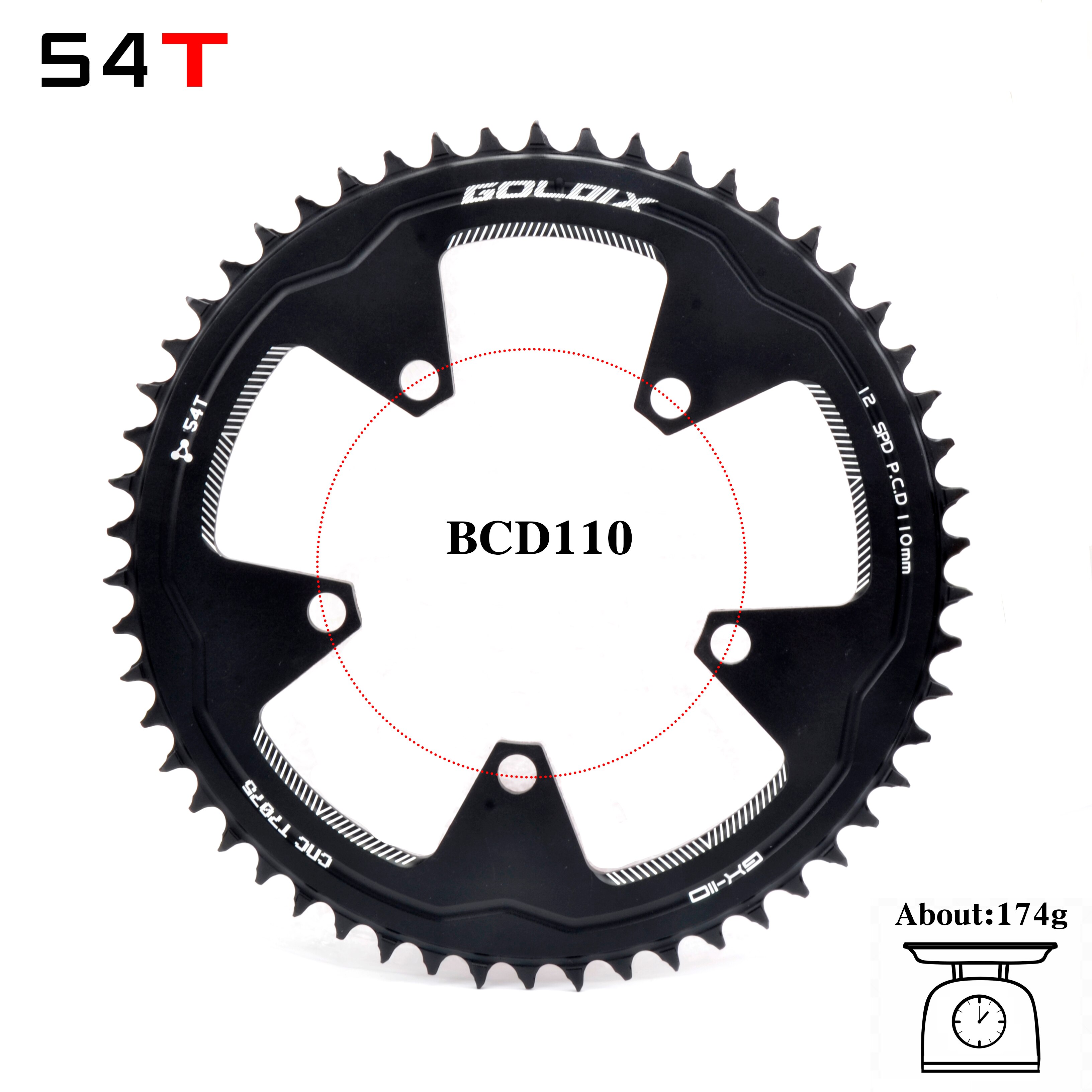 PROWHEEL ROAD bicycle chainring 110BCD 130BCD 34/39/50/53T sprocket steel/aluminum alloy/AL-7075 CNC 8/9/10/11 speed chain wheel