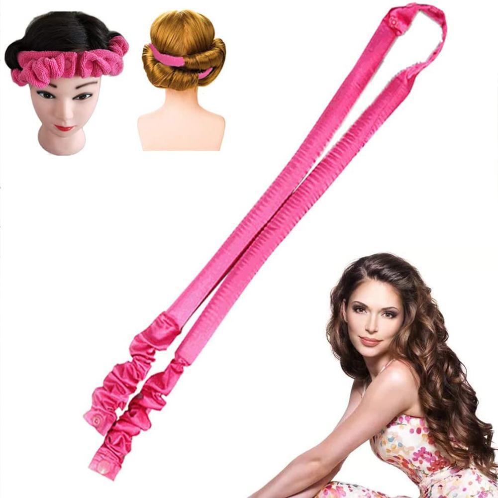 Bandeau en soie sans chaleur pour cheveux, boucles de nuit, magique, ondulé