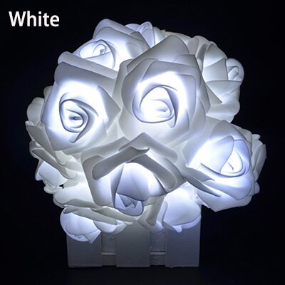 1 M/2 M/3 M/4 M/5 M/10 M Rose Bloem LED lichtslingers Verlichting voor Kerst Wedding Garden Party Valentijnsdag Decoratie: WHITE