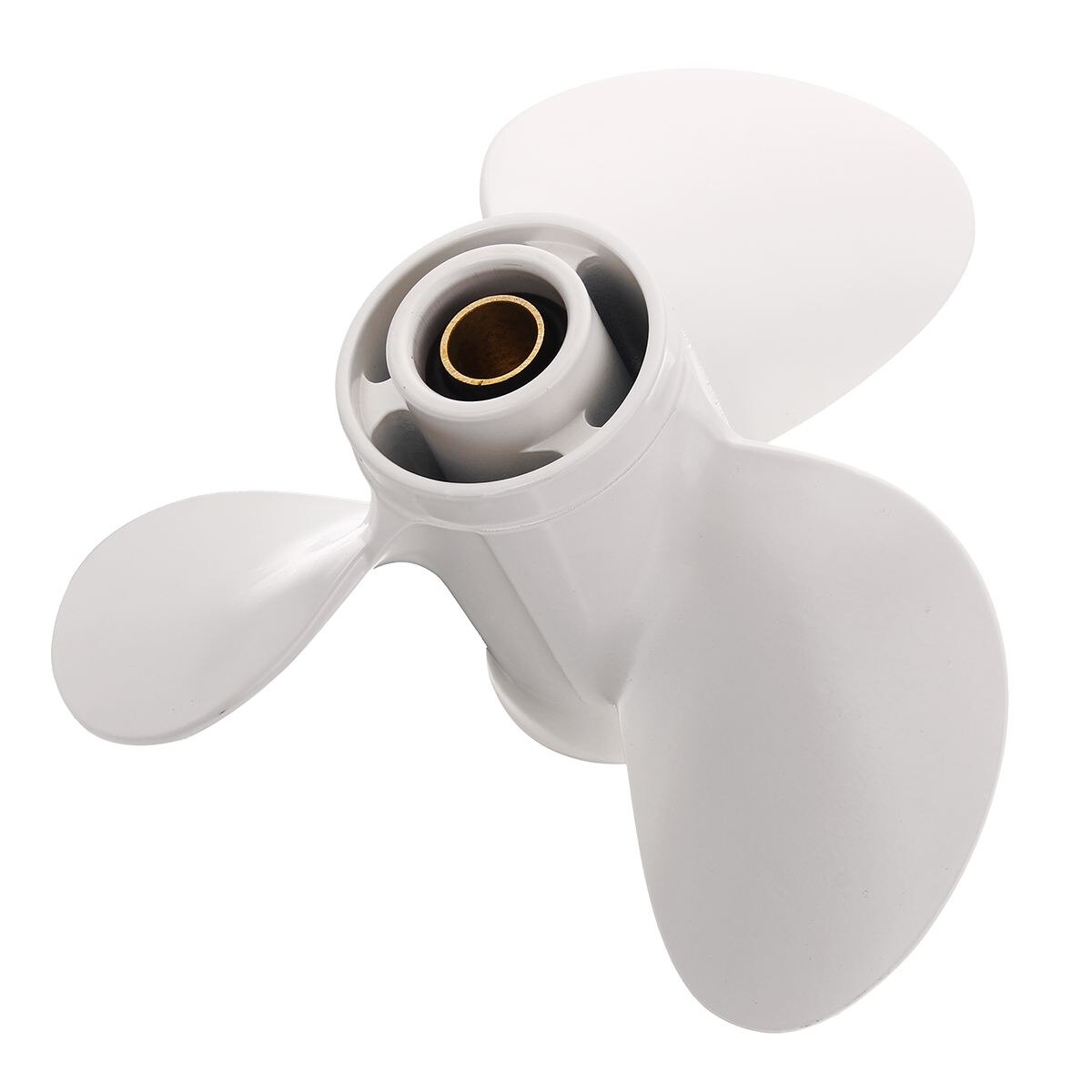 Boat Outboard Propeller 664-45947-01-EL 9 7/8x11 1/4 Aluminium for Yamaha 20-30HP White R Rotation 3 Blades 10 Spline Tooth