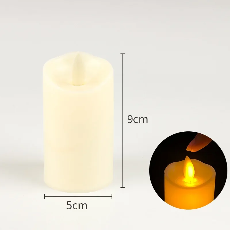 Lampe à bougie électrique LED, sans flamme, alimentée par batterie, pour décoration de mariage, fournitures de fête d'anniversaire: Blanc froid