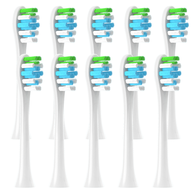 10pcs Replacement for Saky 3T G33 Toothbrush Heads Electric Tooth DuPont Soft Brush Heads Smart Clean Head Toothbrush Nozzle: 10pcs White