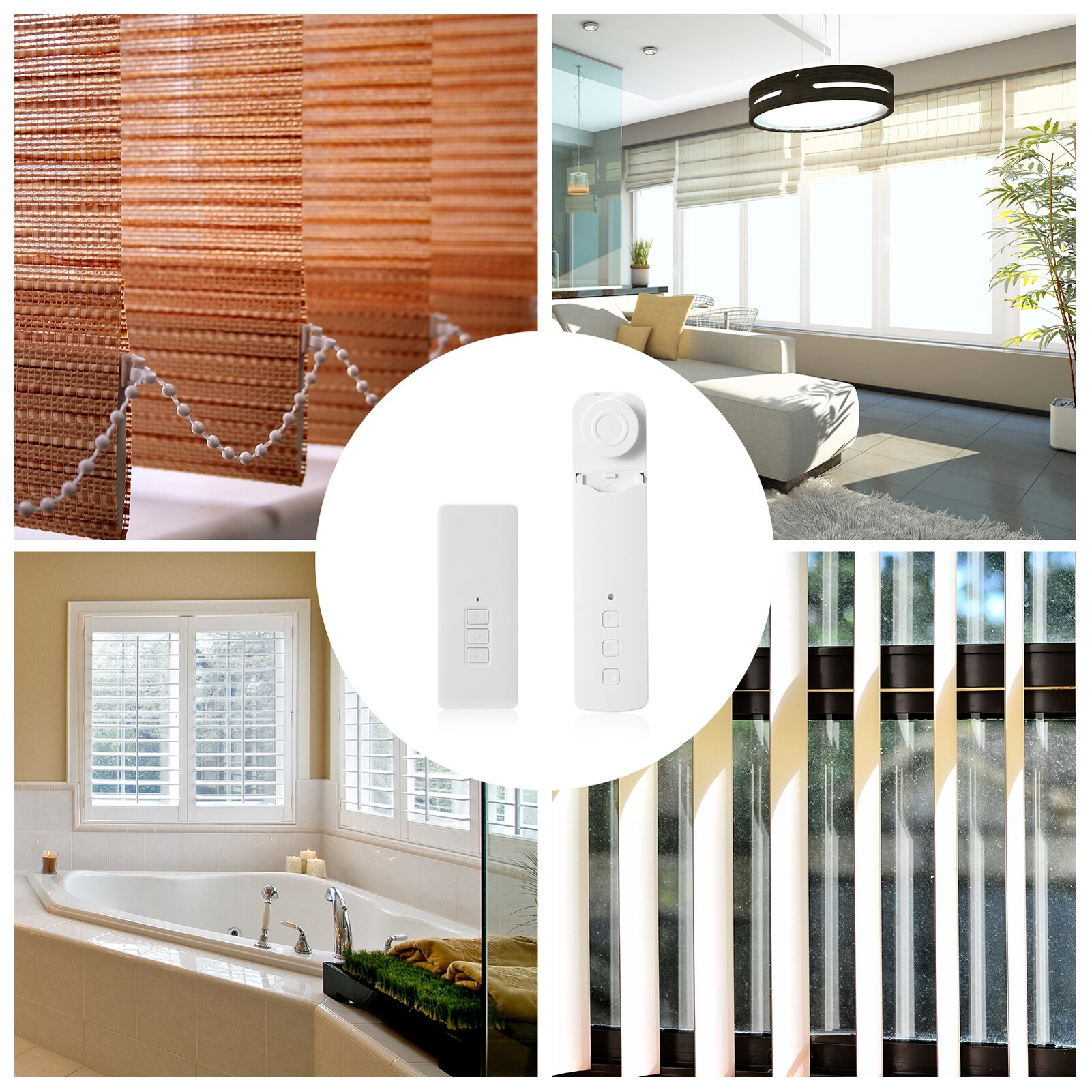 Tuya WIFI Smart Pull Bead Curtain MotorElectric Curtain Motors Remote Voice Control Compatible with Alexa Google Home EU Plug