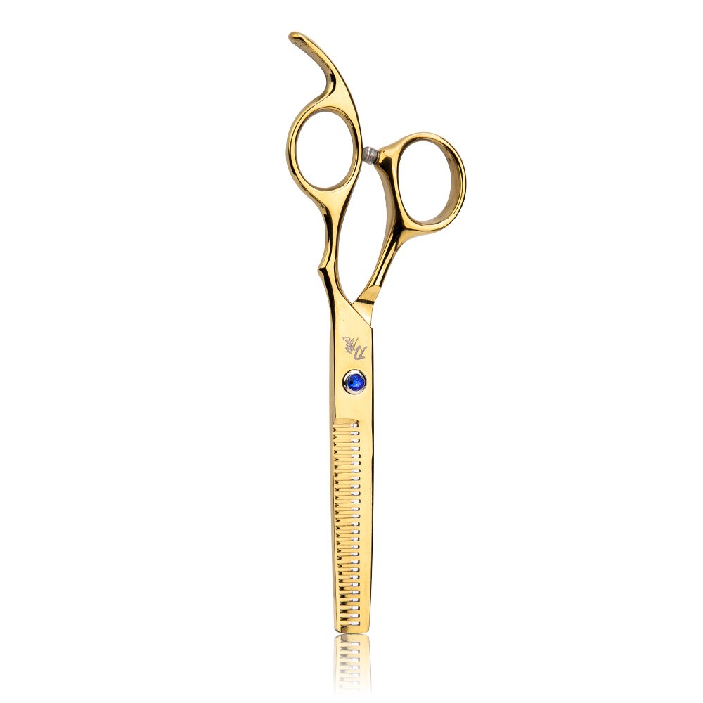 Hair Scissors 6.0 Hairdressing Scissors Thinning Barber Scissor Set Hair Cutting Scissors hair scissors hairdresser: Gold thining 1pc