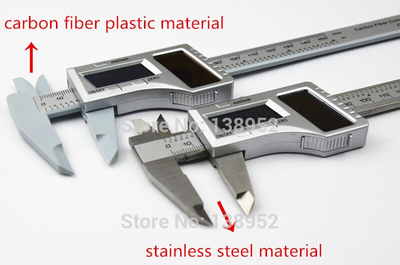 150mm 0.01mm stainless steel Solar Digital Caliper solar power carbon fiber electronic Vernier Gauge Micrometer