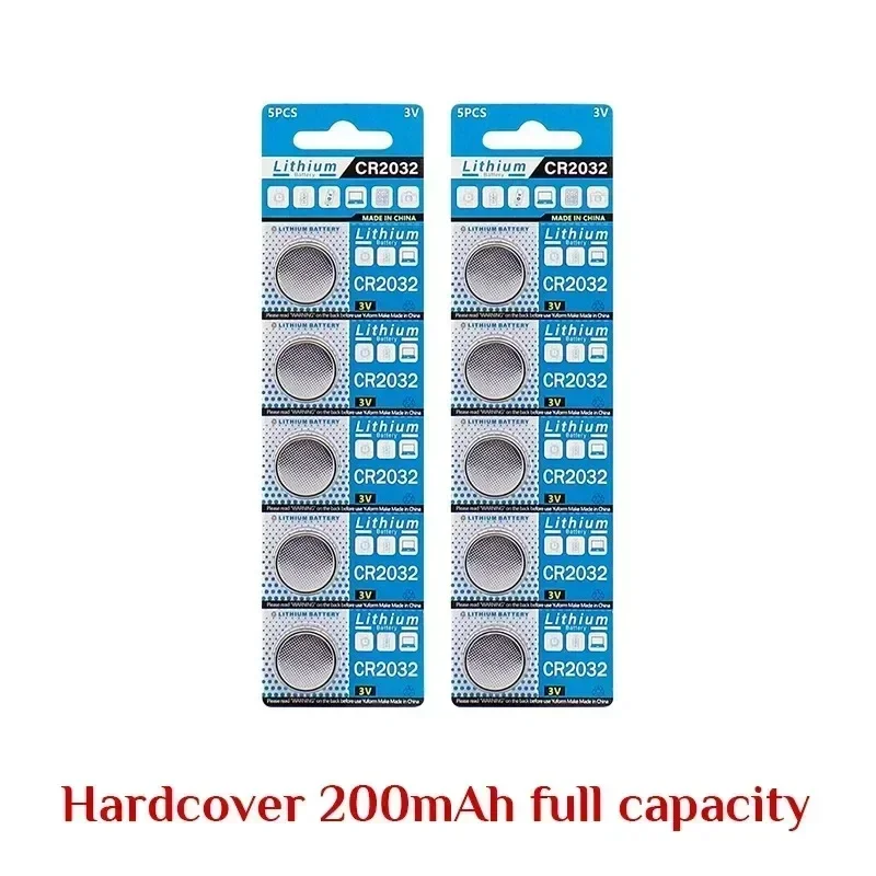 200mAh CR2032 CR 2032 DL2032 ECR2032 3V Lithium Battery for Watch Toy Calculator Car Key Remote Control Button Coin Cells: Yellow