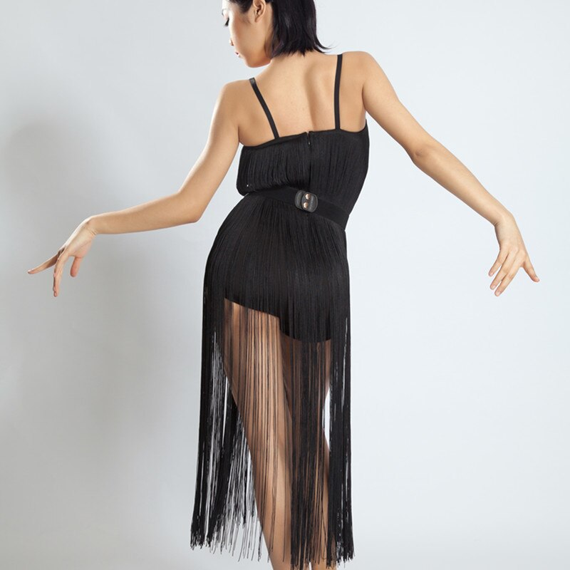 Traje de baile latino para mujeres ligas para adultos con flecos vestido de baile mono traje de Tango trajes de baile para mujeres Salsa
