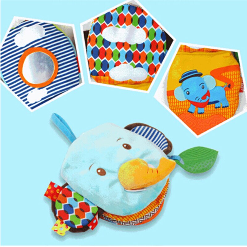 Animal Shaped Hand Puppet Baby\'s Cloth Book Toys Mother and Baby Interactive Comfort Toy Early Learning Baby Rattles