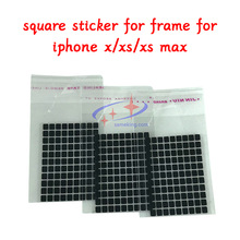 Lcd zwart sqaure sticker voor frame voor iphone x/xs/xs max, 99 stuks per lot