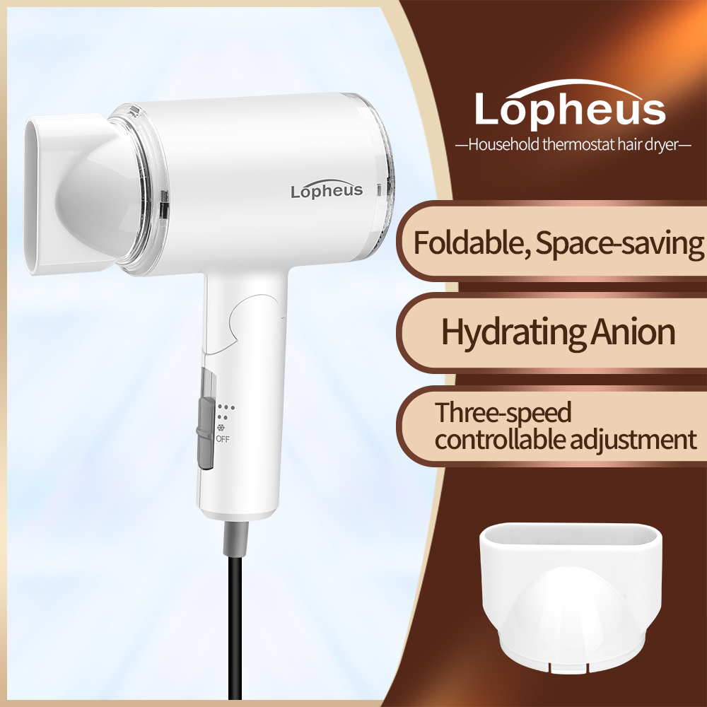 Lopheus anion hårtørrer negativ ion hårpleje professinal hurtigtørrende hjem 1200w foldbart håndtag